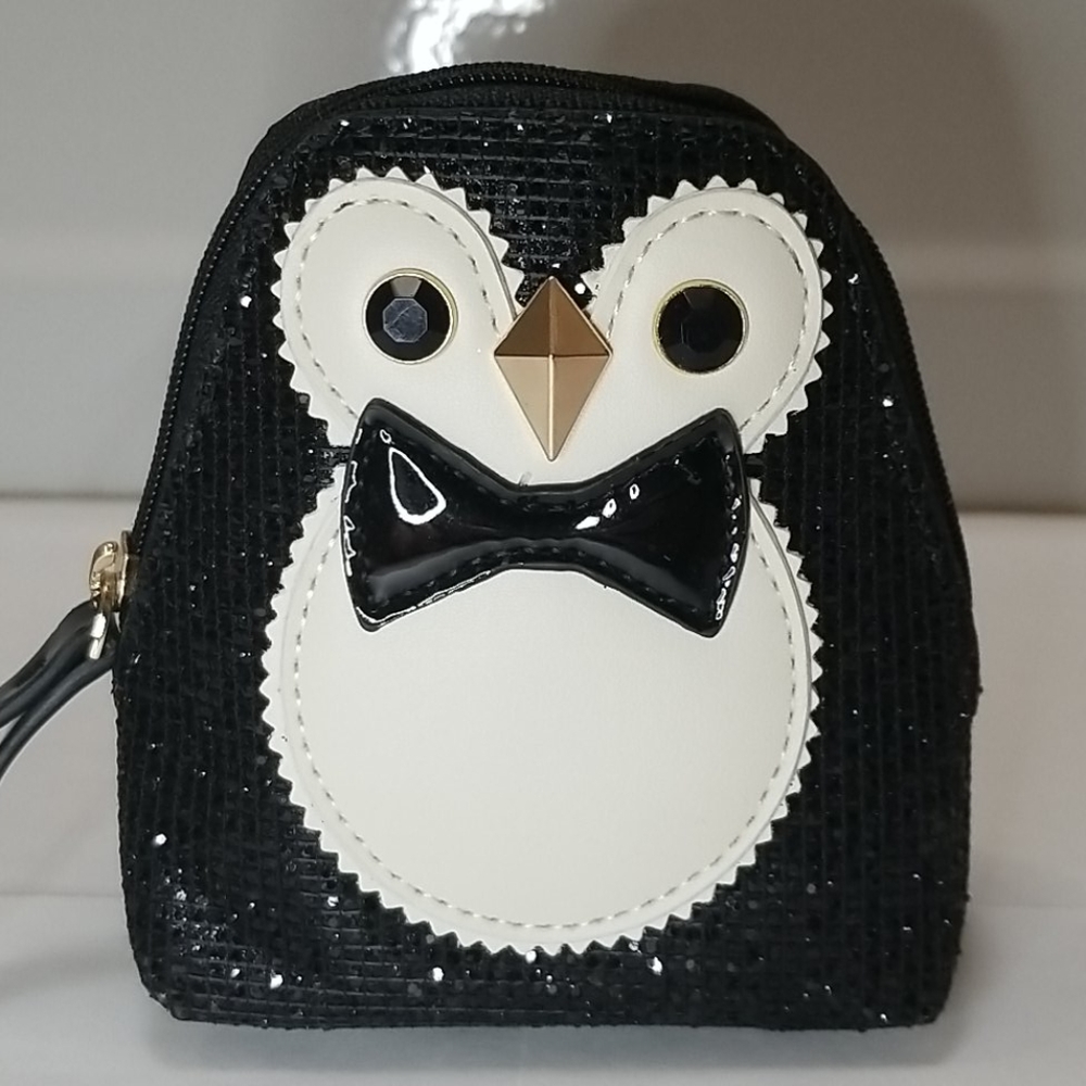 Kate Spade Clifton Lane Sparkly Penguin coin purse